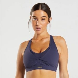 Whitney Simmons x Gymshark Mesh Sports Bra / Medium / Indigo Navy